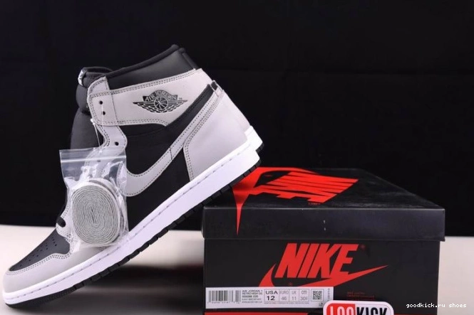 Rep White Light High Black Smoke 555088-035 Retro Air 1 Grey Jordan 0708